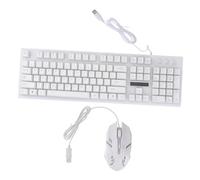 Mipcase Wired USB Mechanical Keyboard Mouse Combo with Illuminated Keys Non Conflict Design for Work and Gamer Setup