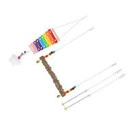 Mipcase Wood Bird Toys 4 Piece Set for Parrot Swing Chewing and Resting Chicken Coop Hanging Toys