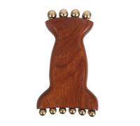 Mipcase Wood Facial Massage Tool with Brass Beads for Women, Manual Face Sculpting Massager Suitable for Skin Types, Gentle on Skin, for Beauty Treatments and Skincare