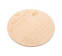 Mipcase Wooden Newborn Greeting Birth Announcement Sign Round Smooth Surface Handcrafted Prop for Nursery Decor Home Display
