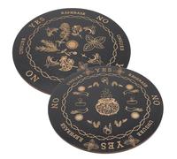 Mipcase Wooden Pendulum Divination Board Set with Quartz Crystal, 2pcs Tarot Meditation Message Boards for Wicca Spirit Reading and Home Fortune Telling