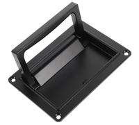 Mipcase Zinc Alloy Recessed Pull Handle Flat Low Profile Toolbox Cabinet Door Handle Large Black Embedded Invisible for Sliding and Pocket Doors