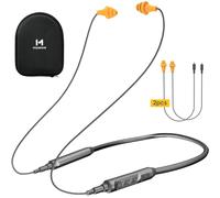 MIPEACE Bluetooth Earplug Headphones, Neckband Ear Protection Work earbuds-29db Noise Reduction Safety Headphones with Replacement Buds,19+Hour Battery for Lawn Mowing (Grey)
