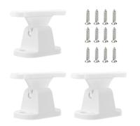 MIPIACE 3 Pack Caravan Door Retainer Catch White Door Stop Retaining with 12 Screws Motorhome Door Catches Plastic for RV Motorhome Caravan Travel Campervans Boat Door Stop Retaining Catch