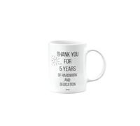 MIPOMALL 5 Years Work Anniversary Mug, Employee Gift, Thank You Mug for Employee from Boss or Employer, Leaving or Retirement Present, Presents for Christmas, mm-CA_217_6