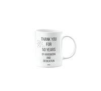 MIPOMALL 50 Years Work Anniversary Mug, Employee Gift, Thank You Mug for Employee from Boss or Employer, Leaving or Retirement Present, Presents for Christmas, mm-CA_217_51