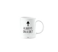 MIPOMALL Always On a Diet, Funny Birthday Mug for Men, Women, Colleague, Boss, Friend, Employee, Manager, Staff, Family, Mum, Dad, Secret Santa Gifts, Presents for Christmas, mm-CA_165_66