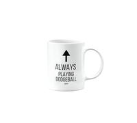 MIPOMALL Always Playing Dodgeball for Player, Funny Birthday Mug for Men or Women, Colleague, Boss, Friend, Employee, Manager, Staff, Family, Mum, Dad, Presents for Christmas, mm-CA_245_32