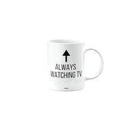 MIPOMALL Always Watching TV, Funny Birthday Mug for Men, Women, Colleague, Boss, Friend, Employee, Manager, Staff, Family, Mum, Dad, Secret Santa Gifts, Presents for Christmas, mm-CA_165_103