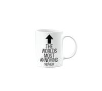 MIPOMALL Annoying Nephew Mug, Gifts for Men, Women, Happy Birthday, Joke, Funny, Silly, Gag, Humour, Presents for Christmas, The World's Most Annoying, mm-CA-344_146