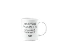 MIPOMALL Audi Mug, Audi Car Gifts for Men or Women, Birthday Mug, Presents for Christmas, I Might Look Like I'm Listening to You, but in My Head I'm Thinking About My, mm-CA_155_12