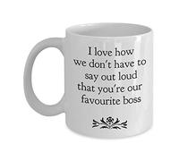 MIPOMALL Boss Mug - Colleague Work Friend Women Men - Coffee Present Gifts - Favourite Worlds Best Ever