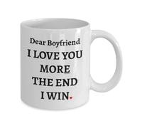 MIPOMALL Boyfriend Mug, I Love You More The End I Win Mug, Valentines Gifts for Boyfriend, Funny Gifts from Girlfriend, Birthday Gifts, Christmas Presents for him