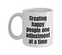 MIPOMALL Chiropractor Gifts, Happy People one Adjustment at a time, Funny Coffee Mug Tea Cup, Present for Christmas - wm3272 (11oz)