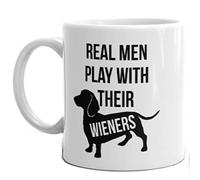 MIPOMALL Dachshund Gifts - Wiener Dog Lover - Doxie Dogs Owner - Funny Coffee Mug Tea Cup - Real Men Play - Present for Christmas Ideas - wm4072