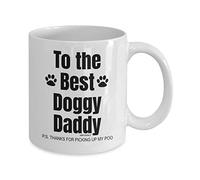 MIPOMALL Fathers Day Mug from The Dog Gifts, Best Doggy Daddy, Funny Coffee Mug Tea Cup, Birthday, Presents for Christmas - wm3298