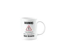 MIPOMALL Funny Beer Brewing Mug, Warning This Person Will Talk About, Birthday Mug, Gift for Someone who Loves Beer Brewing, mm-CA_39