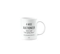 MIPOMALL Funny Leaving Gift for Auctioneer, Best Mug Present for Men or Women or Friend or boss or Colleague, A Wise Auctioneer Once Said I'm Outta of here, mm-CA_147_61