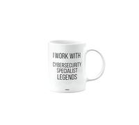 MIPOMALL Funny Work Mug for Cybersecurity Specialist, I Work with Absolute Legends Mug, for Colleague, Boss, Friend, Manager, Secret Santa Gifts, Presents for Christmas, mm-CA_164_36