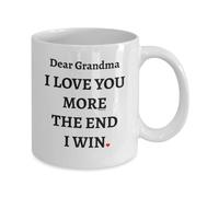 MIPOMALL Grandma Mug, I Love You More The End I Win Mug, Valentines Gifts for Grandma nan Nana, Funny Gifts from Grandchildren Grand, Birthday Gifts, Christmas Presents for her