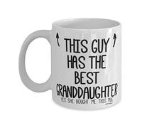 MIPOMALL Grandpa in Laws Mug - Gifts for Grandpa in Law - This Guy has The Best Granddaughter - Fathers Day - Coffee Mugs, Christmas Presents - wm7425