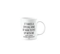 MIPOMALL Happy Copper Wedding Anniversary, Birthday Mug, it Takes a Special to Put up with me, Funny, Valentines Gifts for Him or Her, Presents for Christmas, Men or Women, Cup, mm- CA_312_106