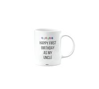 MIPOMALL Happy First 1st Birthday As My Uncle, Mug Present, Birthday Gifts for Men or Women, Gift from Secret Santa, Presents for Christmas, mm-CA_180_181