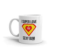 MIPOMALL Happy Valentines Day, I Love You Sexy Bum Mug, Present for Christmas - wm3834