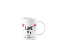 MIPOMALL I Love My Client to The Moon and Back Mug, Valentines Gifts for Him or Her, Happy Birthday Gifts for Men or Women, Presents for Christmas, Cup, mm- CA_299_43