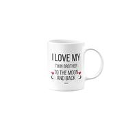 MIPOMALL I Love My Twin Brother to The Moon and Back, Valentines Gifts for Him or Her, Happy Birthday Gifts for Men or Women, Presents for Christmas, Cup, mm- CA_296_182
