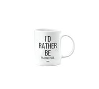 MIPOMALL I'd Rather be Playing Pool, I Would, Happy Birthday Mug for Husband, Boyfriend, Wife, Girlfriend, Gifts for Colleague, Presents for Christmas, Funny, Joke, Silly, Gag, mm-CA-331_85