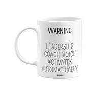 MIPOMALL Leadership Coach Mug, Gift for Coaches Appreciation, Thank You, Warning Voice activates Automatically, Gifts or Presents for Men, Women, him, her, White Coffee Mugs - wm-007c_107