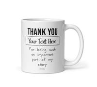 MIPOMALL Message Mug, Personalised Teacher Cup, Thank You for Being Important Part of Story, White Coffee Mug, Custom Gifts for Teachers, Teaching Assistant - wmD059