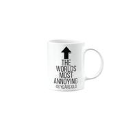 MIPOMALL Mug for Annoying 43 Years Old Man, Woman, Gifts for Men, Women, Happy Birthday, Joke, Funny, Silly, Gag, Presents for Christmas, The World's Most Annoying, mm-CA-345_32