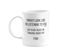 MIPOMALL Mug for Fish Mum or Dad, Funny, Joke or Silly, Birthday Gifts for Men or Women, Presents for Christmas, Secret Santa, I'm Thinking of mm-CA_228_47
