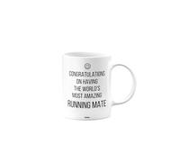 MIPOMALL Mug Present for Runnning Mate, Buddy, Friend, World's Most Amazing, Funny Birthday Gift, Presents for Christmas, mm-CA_174_117