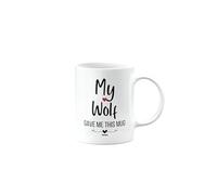 MIPOMALL My Wolf gave me This Mug, Husband, Boyfriend, Wife, Girlfriend, Funny, Silly, Joke, Gag, Valentines Gifts for Him or Her, Presents for Men or Women, Cup, mm- CA_308_195