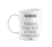 MIPOMALL Parenting Coach Mug, Gift for Coaches Appreciation, Thank You, Warning Voice activates Automatically, Gifts or Presents for Men, Women, him, her, White Coffee Mugs - wm-007c_139