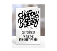 MIPOMALL Personalised Funny Happy Birthday, with the stinkiest farts, A5-183_1