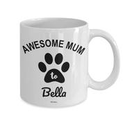 MIPOMALL Personalised Mug with Text, for Dog Mum Mummy Mug, from The Dog Cat, Awesome Mum, Happy Birthday Gifts from The Dog, Mothers Day Cup, Christmas Presents