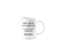 MIPOMALL Pickleball Mug for Pickleball Player, Funny Birthday Gifts for Men or Women, Secret Santa, Presents for Christmas, I Might Look Like I'm Listening to You, mm-CA_206_78