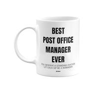 MIPOMALL Post Office Managers Mug Gifts, Best Post Office Manager Ever, Deserve Standing Ovation, Coffee Mugs Tea Cup - wmE4xx072