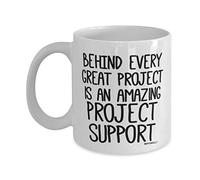 MIPOMALL Project Supports Mug - Project Support Gifts - Behind Every Great Project - Coffee Mugs - wmA154