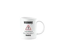 MIPOMALL Rowing Mug for Rower, Funny Birthday Gifts for Men or Women, Secret Santa, Presents for Christmas, Warning This Person Will Talk About, mm-CA_211_92