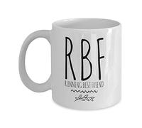 MIPOMALL Running Best Friends Forever Valentines Day Mugs BRFF BFF Coffee Chocolate Gifts Tea Runners Marathon Run for him her Women Men Partner Buddy 11oz White Ceramic Female Male