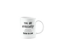 MIPOMALL Sister in Law Mug, Birthday Present, Appreciation Gift for Sister in Law, You are Appreciated, Thank You for Being an Amazing, mm-CA_144_68