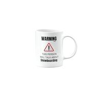 MIPOMALL Snowboarding Mug for Snowboarder, Funny Birthday Gifts for Men or Women, Secret Santa, Presents for Christmas, Warning This Person Will Talk About, mm-CA_211_107