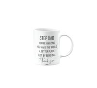 MIPOMALL Step Dad, Thank You Mug Present, Birthday Present, Gifts for Men or Women, Secret Santa, Presents for Christmas, You're Amazing, mm-CA_213_157