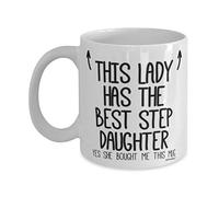 MIPOMALL Step Mom Mug Gift - Gifts for Step Mum - This Lady has The Best Step Daughter, Mothers Day, Christmas Presents, Coffee Mugs - wm7478