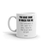 MIPOMALL Thank You from The Bottom of My Heart Friendship - Coffee Mug Tea Cup - Gifts Present - Women Men him her Male Female - Christmas